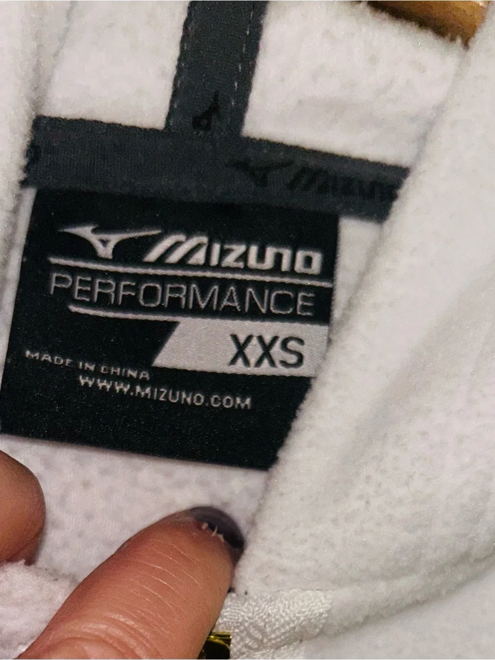 Mizuno white quarter zip sweatshirt size XXS #athletic #quarterzip